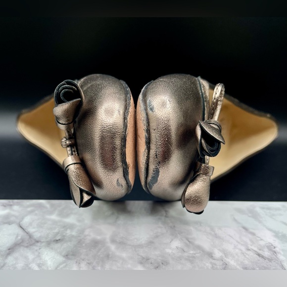 STUART WEITZMAN Shoestring Metallic Ballerina Flat Leather.Color Bronze.Size 7 M - Picture 8 of 8